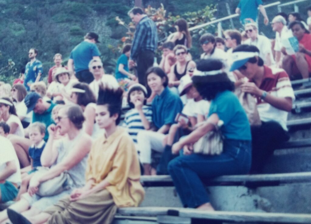 ワイキキの水族館ではイルカのショーなども見た。